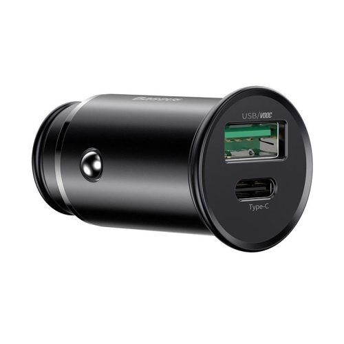 Sạc ô tô hiệu Baseus Circular metal A+C 30W PPS