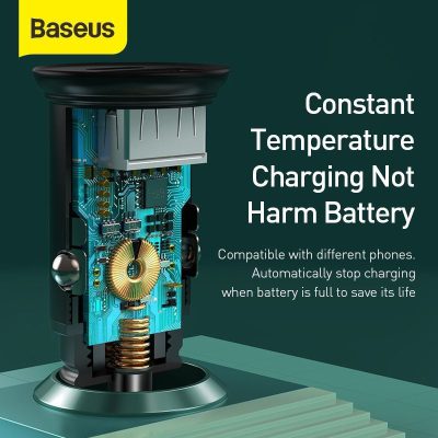 Sạc ô tô hiệu Baseus Circular metal A+C 30W PPS - Nâng cấp trải nghiệm sạc trên xe hơi của bạn với tẩu sạc <strong>Baseus Circular metal A+C 30W PPS</strong>. Với thiết kế kim loại nguyên khối sang trọng và nhỏ gọn, sản phẩm không chỉ là một phụ kiện công nghệ mà còn là điểm nhấn đẳng cấp cho nội thất xe. Trang bị 2 cổng sạc USB-A và USB-C, cùng tổng công suất 30W mạnh mẽ, tẩu sạc hỗ trợ sạc nhanh PD cho iPhone và đặc biệt là công nghệ PPS (Super Fast Charging) cho các dòng điện thoại Samsung cao cấp. Giờ đây, bạn và người đi cùng có thể nạp đầy năng lượng cho hai thiết bị cùng lúc với tốc độ đáng kinh ngạc. An toàn, hiệu quả và thẩm mỹ, <strong>Baseus Circular metal A+C 30W PPS</strong> là người bạn đồng hành không thể thiếu trên mọi nẻo đường.