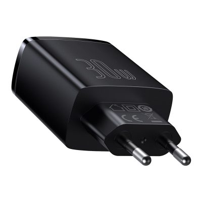 Sạc nhanh hiệu Baseus Compact 2U+C 30W EU - Dọn dẹp bàn làm việc và đơn giản hóa cuộc sống của bạn với củ sạc <strong>Baseus Compact 2U+C 30W EU</strong>. Đây là giải pháp năng lượng "tất cả trong một", với thiết kế siêu nhỏ gọn nhưng lại sở hữu đến 3 cổng sạc tiện lợi: 1 cổng USB-C PD 30W và 2 cổng USB-A. Sản phẩm có khả năng sạc nhanh đồng thời cho cả điện thoại iPhone, Samsung, tai nghe không dây và nhiều thiết bị khác. Công nghệ phân phối dòng điện thông minh BPS đảm bảo sạc nhanh và an toàn cho tất cả các thiết bị được kết nối. Hãy đầu tư vào sự gọn gàng và hiệu suất với củ sạc đa năng <strong>Baseus Compact 2U+C 30W EU</strong>.