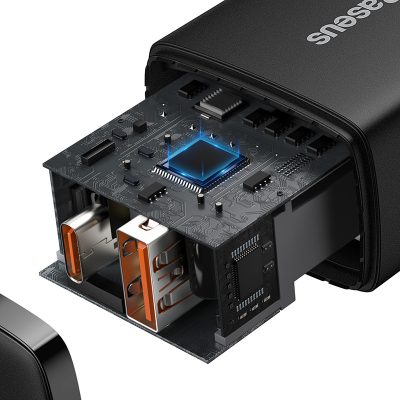Sạc nhanh hiệu Baseus Compact U+C 20W EU - Bạn có mệt mỏi với việc mang theo nhiều củ sạc cho các thiết bị khác nhau? <strong>Baseus Compact U+C 20W EU</strong> chính là giải pháp năng lượng tối giản và hiệu quả. Với kích thước siêu nhỏ gọn chỉ nằm trong lòng bàn tay, củ sạc này cung cấp 2 cổng sạc tiện lợi: USB-C (PD 20W) cho iPhone và USB-A (QC 18W) cho các thiết bị Android. Sạc đầy 60% pin cho iPhone chỉ trong 30 phút. Khả năng sạc đồng thời 2 thiết bị giúp bạn tiết kiệm thời gian và không gian ổ cắm. An toàn, mạnh mẽ và siêu di động, <strong>Baseus Compact U+C 20W EU</strong> là người bạn đồng hành không thể thiếu cho cuộc sống số của bạn.