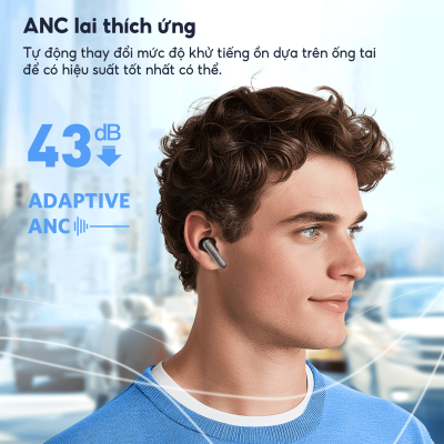 Tai nghe Bluetooth Earfun Air 2 NC - Loại bỏ mọi phiền nhiễu và đắm chìm trong thế giới âm thanh của riêng bạn với tai nghe <strong>Earfun Air 2 NC</strong>. Tích hợp công nghệ chống ồn chủ động (ANC) Hybrid QuietSmart™ 2.0 hàng đầu, sản phẩm có khả năng loại bỏ hiệu quả tiếng ồn môi trường lên đến 43dB, mang lại không gian tĩnh lặng tuyệt đối. Chất lượng âm thanh đạt chuẩn Hi-Res Audio, kết hợp cùng hệ thống 6 micro chống ồn, đảm bảo âm nhạc sống động và cuộc gọi trong như pha lê. Với kết nối đa điểm thông minh, thời lượng pin bền bỉ và khả năng tùy chỉnh qua App, <strong>Earfun Air 2 NC</strong> là lựa chọn hoàn hảo để bạn tập trung làm việc và tận hưởng giải trí đỉnh cao.