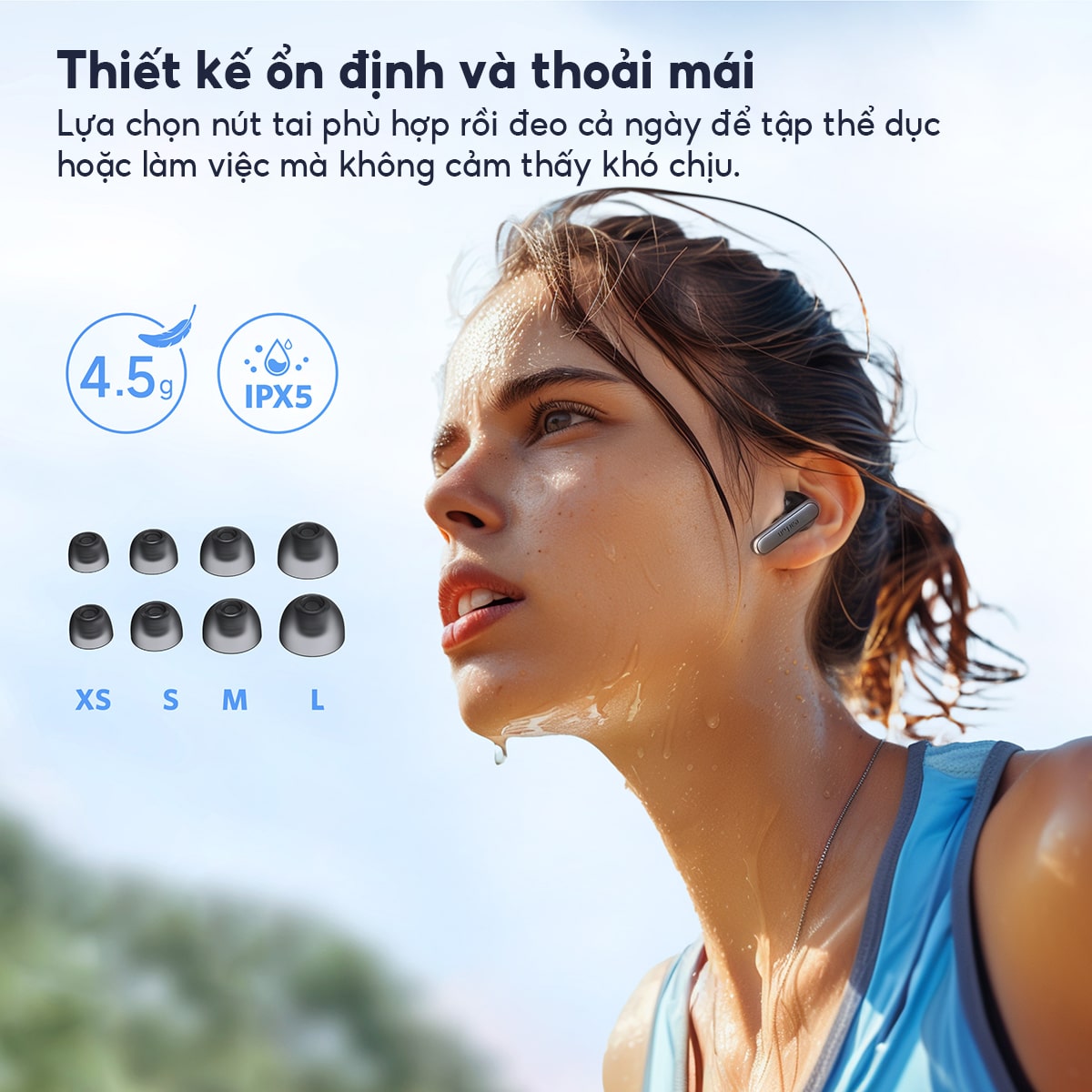 Tai nghe Bluetooth Earfun Air 2 NC - Loại bỏ mọi phiền nhiễu và đắm chìm trong thế giới âm thanh của riêng bạn với tai nghe <strong>Earfun Air 2 NC</strong>. Tích hợp công nghệ chống ồn chủ động (ANC) Hybrid QuietSmart™ 2.0 hàng đầu, sản phẩm có khả năng loại bỏ hiệu quả tiếng ồn môi trường lên đến 43dB, mang lại không gian tĩnh lặng tuyệt đối. Chất lượng âm thanh đạt chuẩn Hi-Res Audio, kết hợp cùng hệ thống 6 micro chống ồn, đảm bảo âm nhạc sống động và cuộc gọi trong như pha lê. Với kết nối đa điểm thông minh, thời lượng pin bền bỉ và khả năng tùy chỉnh qua App, <strong>Earfun Air 2 NC</strong> là lựa chọn hoàn hảo để bạn tập trung làm việc và tận hưởng giải trí đỉnh cao.