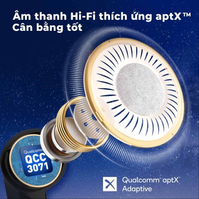 Tai nghe Bluetooth Earfun Air Pro 3 - Nâng tầm trải nghiệm âm thanh không dây của bạn với tai nghe <strong>Earfun Air Pro 3</strong>. Là sản phẩm đầu tiên trên thế giới tích hợp codec aptX™ Adaptive và Bluetooth LE Audio, tai nghe mang đến chất âm chi tiết, ổn định và độ trễ cực thấp. Công nghệ chống ồn độc quyền QuietSmart™ 2.0 Hybrid ANC khử ồn sâu tới 43dB, tạo ra không gian tĩnh lặng tuyệt đối. Hệ thống 6 micro với công nghệ cVc™ 8.0 đảm bảo mọi cuộc gọi trong như pha lê. Với tổng thời lượng pin 45 giờ và kết nối đa điểm thông minh, <strong>Earfun Air Pro 3</strong> là lựa chọn hoàn hảo để làm việc, giải trí và tận hưởng âm nhạc đỉnh cao ở bất cứ đâu.