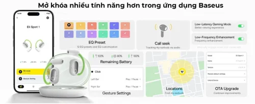 Tai Nghe Bluetooth Baseus Eli Sport 1 Open-Ear TWS Earbuds - Hình ảnh 18