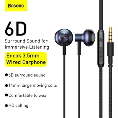 Tai nghe có dây hiệu Baseus Encok 3.5mm H19 - Khám phá thế giới âm thanh sống động cùng tai nghe <strong>Baseus Encok 3.5mm H19</strong>. Với thiết kế công thái học nghiêng 60 độ độc đáo, tai nghe mang lại cảm giác đeo thoải mái suốt ngày dài mà không gây đau tai. Màng loa PET 14mm tái tạo âm thanh Hi-Fi chi tiết, từ dải bass trầm ấm đến treble trong trẻo, cho bạn đắm chìm trong từng giai điệu. Micro đa hướng độ nhạy cao đảm bảo cuộc gọi luôn rõ ràng, liền mạch. Tích hợp bộ điều khiển thông minh ngay trên dây, việc điều khiển nhạc và cuộc gọi chưa bao giờ dễ dàng hơn. Sở hữu ngay <strong>Baseus Encok 3.5mm H19</strong> chính hãng để nâng tầm trải nghiệm âm thanh của bạn!