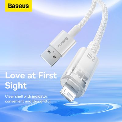 Cáp sạc nhanh hiệu Baseus Explorer Series with Smart Temperature Control USB to iP 2.4A - Bạn có lo lắng điện thoại bị nóng lên khi sạc, đặc biệt là lúc sạc qua đêm? Cáp sạc thông minh <strong>Baseus Explorer Series with Smart Temperature Control USB to iP 2.4A</strong> là giải pháp an toàn tối ưu. Được tích hợp chip kiểm soát nhiệt độ thông minh, sợi cáp này tự động điều chỉnh dòng điện, ngăn ngừa hiệu quả tình trạng quá nhiệt và bảo vệ tuổi thọ pin. Tận hưởng tốc độ sạc nhanh ổn định 2.4A và truyền dữ liệu hiệu quả. Với thiết kế "Explorer" trong suốt độc đáo và vỏ bện dù siêu bền, <strong>Baseus Explorer Series with Smart Temperature Control USB to iP 2.4A</strong> mang đến sự an tâm và phong cách cho mọi người dùng Apple.