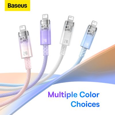 Cáp sạc nhanh hiệu Baseus Explorer Series with Smart Temperature Control USB to iP 2.4A - Bạn có lo lắng điện thoại bị nóng lên khi sạc, đặc biệt là lúc sạc qua đêm? Cáp sạc thông minh <strong>Baseus Explorer Series with Smart Temperature Control USB to iP 2.4A</strong> là giải pháp an toàn tối ưu. Được tích hợp chip kiểm soát nhiệt độ thông minh, sợi cáp này tự động điều chỉnh dòng điện, ngăn ngừa hiệu quả tình trạng quá nhiệt và bảo vệ tuổi thọ pin. Tận hưởng tốc độ sạc nhanh ổn định 2.4A và truyền dữ liệu hiệu quả. Với thiết kế "Explorer" trong suốt độc đáo và vỏ bện dù siêu bền, <strong>Baseus Explorer Series with Smart Temperature Control USB to iP 2.4A</strong> mang đến sự an tâm và phong cách cho mọi người dùng Apple.