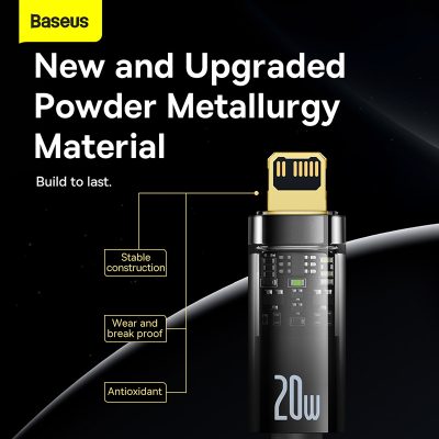 Cáp sạc nhanh tự ngắt hiệu Baseus Explorer Series Type-C to IP 20W 1m - Bảo vệ tuổi thọ pin iPhone của bạn với cáp sạc thông minh <strong>Baseus Explorer Series Type-C to IP 20W 1m</strong>. Đây không chỉ là một sợi cáp sạc nhanh PD 20W, mà còn được tích hợp công nghệ tự động ngắt nguồn khi pin đầy, chống sạc nhồi và ngăn ngừa chai pin hiệu quả. Nổi bật với thiết kế "Explorer" độc đáo, đầu cắm trong suốt để lộ bảng mạch bên trong cùng đèn LED báo trạng thái sạc. Với vỏ bện dù siêu bền và khớp nối chống gãy, đây là sự kết hợp hoàn hảo giữa công nghệ, độ bền và thẩm mỹ. Hãy sạc pin một cách thông minh và an toàn hơn với <strong>Baseus Explorer Series Type-C to IP 20W 1m</strong>.