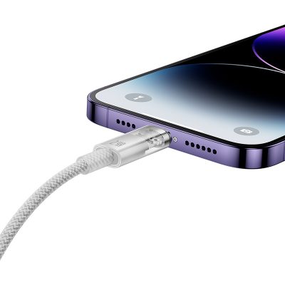 Cáp sạc nhanh hiệu Baseus Explorer Series with Smart Temperature Control USB to iP 2.4A - Bạn có lo lắng điện thoại bị nóng lên khi sạc, đặc biệt là lúc sạc qua đêm? Cáp sạc thông minh <strong>Baseus Explorer Series with Smart Temperature Control USB to iP 2.4A</strong> là giải pháp an toàn tối ưu. Được tích hợp chip kiểm soát nhiệt độ thông minh, sợi cáp này tự động điều chỉnh dòng điện, ngăn ngừa hiệu quả tình trạng quá nhiệt và bảo vệ tuổi thọ pin. Tận hưởng tốc độ sạc nhanh ổn định 2.4A và truyền dữ liệu hiệu quả. Với thiết kế "Explorer" trong suốt độc đáo và vỏ bện dù siêu bền, <strong>Baseus Explorer Series with Smart Temperature Control USB to iP 2.4A</strong> mang đến sự an tâm và phong cách cho mọi người dùng Apple.
