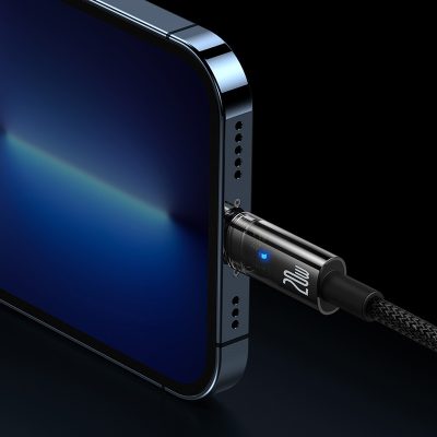 Cáp sạc nhanh tự ngắt hiệu Baseus Explorer Series Type-C to IP 20W 1m - Bảo vệ tuổi thọ pin iPhone của bạn với cáp sạc thông minh <strong>Baseus Explorer Series Type-C to IP 20W 1m</strong>. Đây không chỉ là một sợi cáp sạc nhanh PD 20W, mà còn được tích hợp công nghệ tự động ngắt nguồn khi pin đầy, chống sạc nhồi và ngăn ngừa chai pin hiệu quả. Nổi bật với thiết kế "Explorer" độc đáo, đầu cắm trong suốt để lộ bảng mạch bên trong cùng đèn LED báo trạng thái sạc. Với vỏ bện dù siêu bền và khớp nối chống gãy, đây là sự kết hợp hoàn hảo giữa công nghệ, độ bền và thẩm mỹ. Hãy sạc pin một cách thông minh và an toàn hơn với <strong>Baseus Explorer Series Type-C to IP 20W 1m</strong>.