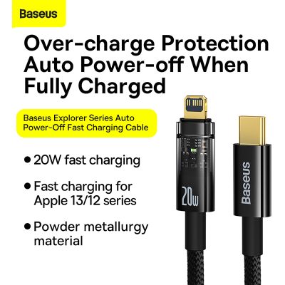 Cáp sạc nhanh tự ngắt hiệu Baseus Explorer Series Type-C to IP 20W 1m - Bảo vệ tuổi thọ pin iPhone của bạn với cáp sạc thông minh <strong>Baseus Explorer Series Type-C to IP 20W 1m</strong>. Đây không chỉ là một sợi cáp sạc nhanh PD 20W, mà còn được tích hợp công nghệ tự động ngắt nguồn khi pin đầy, chống sạc nhồi và ngăn ngừa chai pin hiệu quả. Nổi bật với thiết kế "Explorer" độc đáo, đầu cắm trong suốt để lộ bảng mạch bên trong cùng đèn LED báo trạng thái sạc. Với vỏ bện dù siêu bền và khớp nối chống gãy, đây là sự kết hợp hoàn hảo giữa công nghệ, độ bền và thẩm mỹ. Hãy sạc pin một cách thông minh và an toàn hơn với <strong>Baseus Explorer Series Type-C to IP 20W 1m</strong>.