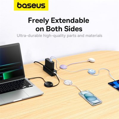 Cáp sạc hiệu Baseus Free2Draw Mini Retractable Type-C to Type-C 100W 1m - Bạn có mệt mỏi với mớ dây cáp sạc rối rắm trong túi xách? Cáp sạc dây rút <strong>Baseus Free2Draw Mini Retractable</strong> là giải pháp tối ưu cho sự gọn gàng và tiện lợi. Với cơ chế tự động thu gọn thông minh, sợi cáp dài 1m có thể được cất giữ ngăn nắp chỉ trong chớp mắt. Đừng để vẻ ngoài nhỏ gọn đánh lừa bạn, sản phẩm hỗ trợ công suất sạc nhanh Power Delivery 100W, đủ sức nạp đầy năng lượng cho cả MacBook Pro, iPad và điện thoại. Tích hợp chip E-Marker đảm bảo an toàn tuyệt đối. Hãy đơn giản hóa cuộc sống của bạn với <strong>Baseus Free2Draw Mini Retractable</strong> – người bạn đồng hành hoàn hảo cho lối sống năng động.