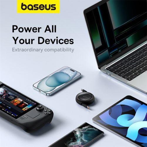Cáp sạc hiệu Baseus Free2Draw Mini Retractable Type-C to Type-C 100W 1m - Hình ảnh 13