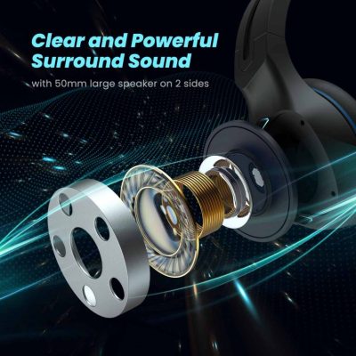 Tai nghe chụp tai Gaming SoundPEATS G1, Driver 50mm, 3D Audio, Pin 20H (USB), IPX4, Jack 3.5mm/USB, Mic xoay, RGB LED - Tai nghe <strong>SoundPEATS G1</strong> thiết kế chụp tai dành cho game thủ, driver 50mm, âm thanh 3D sống động, hỗ trợ codec SBC. Pin 20H (khi dùng USB), sạc USB-C. IPX4 chống nước, micro xoay 120° với cVc 8.0, jack 3.5mm/USB, đèn RGB. Bảo hành 12 tháng, lý tưởng cho chơi game, nghe nhạc, đàm thoại.