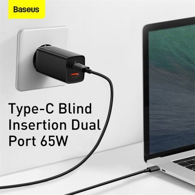 Sạc nhanh hiệu Baseus GaN2 Lite C+U 65W EU - Dọn dẹp bàn làm việc và đơn giản hóa cuộc sống của bạn với củ sạc <strong>Baseus GaN2 Lite C+U 65W EU</strong>. Đây là giải pháp năng lượng "tất cả trong một", tích hợp công nghệ GaN2 Lite tiên tiến, mang đến công suất 65W mạnh mẽ trong một thiết kế nhỏ gọn đáng kinh ngạc. Với 1 cổng USB-C và 1 cổng USB-A, sản phẩm có thể sạc nhanh đồng thời cho cả laptop như MacBook Air, điện thoại iPhone và các thiết bị Android. Công nghệ BPS II tự động phân phối dòng điện thông minh, đảm bảo sạc nhanh và an toàn. Hãy đầu tư vào sự gọn gàng và hiệu suất với <strong>Baseus GaN2 Lite C+U 65W EU</strong>.