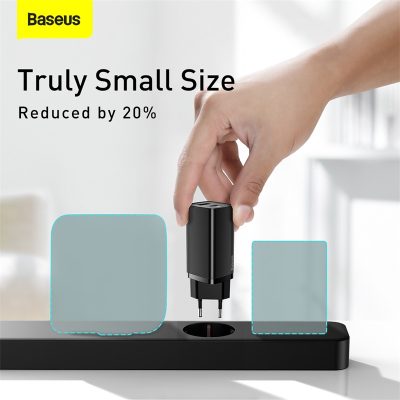 Sạc nhanh hiệu Baseus GaN2 Lite C+U 65W EU - Dọn dẹp bàn làm việc và đơn giản hóa cuộc sống của bạn với củ sạc <strong>Baseus GaN2 Lite C+U 65W EU</strong>. Đây là giải pháp năng lượng "tất cả trong một", tích hợp công nghệ GaN2 Lite tiên tiến, mang đến công suất 65W mạnh mẽ trong một thiết kế nhỏ gọn đáng kinh ngạc. Với 1 cổng USB-C và 1 cổng USB-A, sản phẩm có thể sạc nhanh đồng thời cho cả laptop như MacBook Air, điện thoại iPhone và các thiết bị Android. Công nghệ BPS II tự động phân phối dòng điện thông minh, đảm bảo sạc nhanh và an toàn. Hãy đầu tư vào sự gọn gàng và hiệu suất với <strong>Baseus GaN2 Lite C+U 65W EU</strong>.