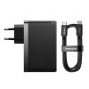 Bộ sạc nhanh hiệu Baseus GaN5 Pro 2C + U 140W EU (With Cable Type-C to Type-C 240W 1m)