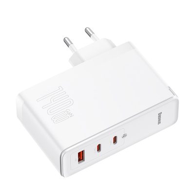 Bộ sạc nhanh hiệu Baseus GaN5 Pro 2C + U 140W EU (With Cable Type-C to Type-C 240W 1m) - Giải phóng sức mạnh tối thượng cho mọi thiết bị của bạn với củ sạc <strong>Baseus GaN5 Pro</strong> 140W. Đây là trạm năng lượng di động đích thực, tích hợp công nghệ GaN5 tiên tiến nhất, mang đến công suất 140W khổng lồ trong một kích thước nhỏ gọn đến kinh ngạc. Với 2 cổng USB-C và 1 cổng USB-A, sản phẩm có thể sạc nhanh đồng thời cho MacBook Pro 16 inch, iPad và điện thoại. Đặc biệt, bộ sản phẩm là một món hời công nghệ khi đi kèm sẵn sợi cáp Type-C to Type-C 240W chuẩn PD 3.1, đảm bảo hiệu suất tối đa. Hãy đơn giản hóa cuộc sống và dọn dẹp bàn làm việc của bạn với <strong>Baseus GaN5 Pro</strong>.