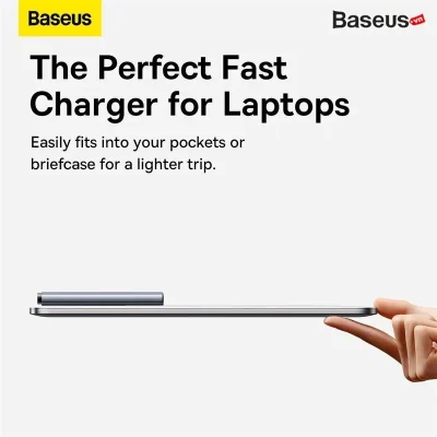 Bộ Sạc Nhanh Baseus GaN5 Pro Ultra-Slim C+U 65W - Siêu Mỏng, Sạc Laptop MacBook, Kèm Cáp 100W và Phích Cắm Du Lịch - Định nghĩa lại sự di động với bộ sạc <strong>Baseus GaN5 Pro Ultra-Slim C+U 65W</strong>. Nhờ công nghệ GaN5 Pro tiên tiến, củ sạc sở hữu thiết kế siêu mỏng chỉ 16mm, dễ dàng cắm sau đồ nội thất hoặc cất gọn trong túi. Với tổng công suất 65W mạnh mẽ, sản phẩm có thể sạc nhanh cho cả laptop, MacBook, máy tính bảng và điện thoại qua 2 cổng Type-C và USB-A. Phiên bản quốc tế đi kèm 3 phích cắm (EU, UK, US) và cáp sạc 100W, biến nó thành giải pháp năng lượng toàn diện cho mọi chuyến đi. Công nghệ BPS II phân bổ dòng điện thông minh, đảm bảo sạc nhanh và an toàn cho 2 thiết bị cùng lúc. Hãy chọn <strong>Baseus GaN5 Pro Ultra-Slim C+U 65W</strong> để trải nghiệm sự kết hợp hoàn hảo giữa thiết kế, tốc độ và sự tiện lợi.