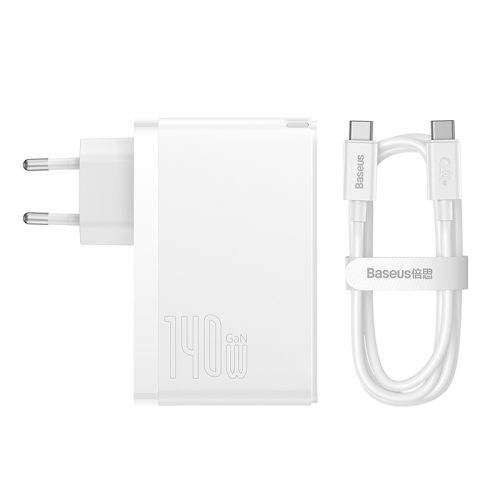 Bộ sạc nhanh hiệu Baseus GaN5 Pro 2C + U 140W EU (With Cable Type-C to Type-C 240W 1m) - Hình ảnh 8