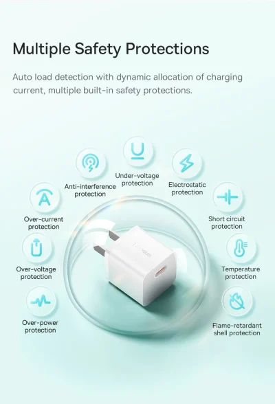 Củ sạc nhanh Baseus GaN5 Fast Charger 1C 20W - Trải nghiệm công nghệ sạc của tương lai với củ sạc <strong>Baseus GaN5 Fast Charger 1C 20W</strong>. Nhờ công nghệ GaN5 (Gallium Nitride thế hệ 5) tiên tiến, củ sạc có kích thước siêu nhỏ gọn, nhỏ hơn 50% so với củ sạc 20W thông thường nhưng vẫn cung cấp công suất sạc nhanh Power Delivery 20W mạnh mẽ. Sạc đầy 60% pin cho iPhone chỉ trong 30 phút. Công nghệ kiểm soát nhiệt độ thông minh BCT đảm bảo sạc nhanh nhưng luôn mát mẻ và an toàn. Thiết kế tối giản, sang trọng, <strong>Baseus GaN5 Fast Charger 1C 20W</strong> là sự lựa chọn hoàn hảo để thay thế củ sạc cũ, mang lại sự kết hợp hoàn hảo giữa kích thước, tốc độ và sự an toàn.