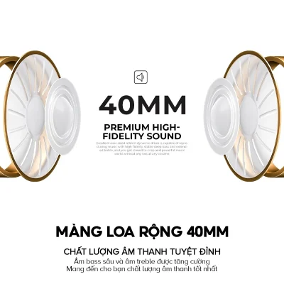 Tai Nghe Headphone HAVIT H633BT, Bluetooth 5.1 Công Thái Học, Nghe Đến 22H - Hàng Chính Hãng - Đắm chìm trong không gian âm nhạc của riêng bạn với tai nghe chụp tai <strong>HAVIT H633BT</strong>. Nổi bật với thiết kế công thái học siêu nhẹ và đệm tai mềm mại, sản phẩm mang lại cảm giác đeo thoải mái suốt cả ngày dài. Tận hưởng âm nhạc không giới hạn với thời lượng pin ấn tượng lên đến 22 giờ chỉ với một lần sạc. Chất âm sống động với âm bass mạnh mẽ, nội lực, phù hợp với mọi thể loại nhạc. Kết nối Bluetooth 5.1 ổn định, thiết kế gập gọn tiện lợi và micro đàm thoại tích hợp biến <strong>HAVIT H633BT</strong> trở thành người bạn đồng hành lý tưởng cho công việc, học tập và những chuyến đi.
