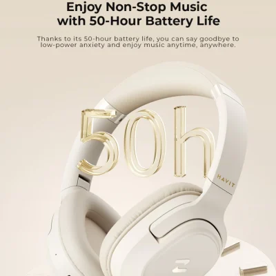 Headphone Bluetooth HAVIT H612BT, Âm thanh Stereo, Nghe Đến 50 giờ, App Havit Life - BH 12 Tháng - Trải nghiệm tự do âm nhạc không giới hạn với tai nghe headphone <strong>HAVIT H612BT</strong>. Đây là nhà vô địch về thời lượng pin, cung cấp đến 50 giờ nghe nhạc liên tục, cho phép bạn sử dụng cả tuần dài mà không cần sạc. Tận hưởng chất âm stereo sống động và cá nhân hóa trải nghiệm nghe của bạn với khả năng tùy chỉnh Equalizer (EQ) chuyên sâu thông qua App Havit Life. Với thiết kế công thái học siêu nhẹ, đệm tai mềm mại và khả năng gập gọn tiện lợi, <strong>HAVIT H612BT</strong> là người bạn đồng hành lý tưởng cho công việc, học tập và mọi hành trình, được đảm bảo chất lượng với chính sách bảo hành 12 tháng.