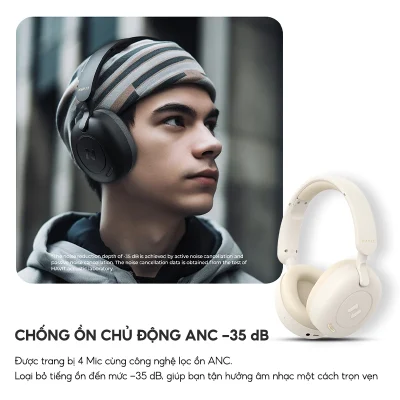 Tai Nghe Headphone HAVIT H655BT, Bluetooth 5.3, Chống Ồn ANC, Nghe Đến 65H - Hàng Chính Hãng - Đắm chìm trong thế giới âm thanh tinh khiết và tận hưởng sự tự do không giới hạn với tai nghe headphone <strong>HAVIT H655BT</strong>. Đây là một cỗ máy âm thanh toàn diện, trang bị công nghệ chống ồn chủ động (ANC) mạnh mẽ, giúp bạn loại bỏ tạp âm môi trường để tập trung tuyệt đối. Điểm nhấn không tưởng là thời lượng pin lên đến 65 giờ, cho phép bạn sử dụng hàng tuần liền mà không cần sạc. Trải nghiệm kết nối không dây hoàn hảo với Bluetooth 5.3 và chất âm Hi-Res sống động. Với thiết kế gập gọn và đệm tai siêu mềm mại, <strong>HAVIT H655BT</strong> là lựa chọn tối thượng cho công việc, du lịch và thư giãn.