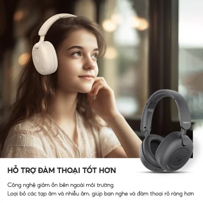 Tai Nghe Headphone HAVIT H655BT, Bluetooth 5.3, Chống Ồn ANC, Nghe Đến 65H - Hàng Chính Hãng - Đắm chìm trong thế giới âm thanh tinh khiết và tận hưởng sự tự do không giới hạn với tai nghe headphone <strong>HAVIT H655BT</strong>. Đây là một cỗ máy âm thanh toàn diện, trang bị công nghệ chống ồn chủ động (ANC) mạnh mẽ, giúp bạn loại bỏ tạp âm môi trường để tập trung tuyệt đối. Điểm nhấn không tưởng là thời lượng pin lên đến 65 giờ, cho phép bạn sử dụng hàng tuần liền mà không cần sạc. Trải nghiệm kết nối không dây hoàn hảo với Bluetooth 5.3 và chất âm Hi-Res sống động. Với thiết kế gập gọn và đệm tai siêu mềm mại, <strong>HAVIT H655BT</strong> là lựa chọn tối thượng cho công việc, du lịch và thư giãn.