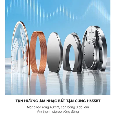 Tai Nghe Headphone HAVIT H655BT, Bluetooth 5.3, Chống Ồn ANC, Nghe Đến 65H - Hàng Chính Hãng - Đắm chìm trong thế giới âm thanh tinh khiết và tận hưởng sự tự do không giới hạn với tai nghe headphone <strong>HAVIT H655BT</strong>. Đây là một cỗ máy âm thanh toàn diện, trang bị công nghệ chống ồn chủ động (ANC) mạnh mẽ, giúp bạn loại bỏ tạp âm môi trường để tập trung tuyệt đối. Điểm nhấn không tưởng là thời lượng pin lên đến 65 giờ, cho phép bạn sử dụng hàng tuần liền mà không cần sạc. Trải nghiệm kết nối không dây hoàn hảo với Bluetooth 5.3 và chất âm Hi-Res sống động. Với thiết kế gập gọn và đệm tai siêu mềm mại, <strong>HAVIT H655BT</strong> là lựa chọn tối thượng cho công việc, du lịch và thư giãn.