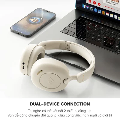 Tai Nghe Headphone HAVIT H655BT, Bluetooth 5.3, Chống Ồn ANC, Nghe Đến 65H - Hàng Chính Hãng - Đắm chìm trong thế giới âm thanh tinh khiết và tận hưởng sự tự do không giới hạn với tai nghe headphone <strong>HAVIT H655BT</strong>. Đây là một cỗ máy âm thanh toàn diện, trang bị công nghệ chống ồn chủ động (ANC) mạnh mẽ, giúp bạn loại bỏ tạp âm môi trường để tập trung tuyệt đối. Điểm nhấn không tưởng là thời lượng pin lên đến 65 giờ, cho phép bạn sử dụng hàng tuần liền mà không cần sạc. Trải nghiệm kết nối không dây hoàn hảo với Bluetooth 5.3 và chất âm Hi-Res sống động. Với thiết kế gập gọn và đệm tai siêu mềm mại, <strong>HAVIT H655BT</strong> là lựa chọn tối thượng cho công việc, du lịch và thư giãn.