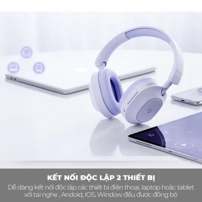 Tai Nghe Headphone HAVIT LIFE NC01H, Bluetooth 5.4, Chống Ồn ANC, Nghe Đến 80H - Hàng Chính Hãng - Lấy lại không gian tĩnh lặng của riêng bạn và đắm chìm trong âm nhạc không giới hạn với tai nghe headphone <strong>HAVIT LIFE NC01H</strong>. Đây là một cỗ máy âm thanh thực thụ, trang bị công nghệ chống ồn chủ động (ANC) hàng đầu, giảm tới 25dB tiếng ồn môi trường. Điểm nhấn không tưởng là thời lượng pin lên đến 80 giờ, cho phép bạn sử dụng hàng tuần liền mà không cần sạc. Trải nghiệm kết nối không dây hoàn hảo với Bluetooth 5.4 mới nhất và chất âm Hi-Res sống động. Với thiết kế chụp tai công thái học và đệm tai siêu mềm mại, <strong>HAVIT LIFE NC01H</strong> là người bạn đồng hành lý tưởng cho công việc, du lịch và những phút giây thư giãn trọn vẹn.