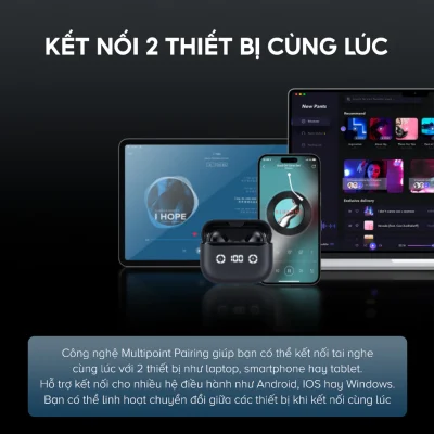 Tai Nghe Chống Ồn HAVIT LIFE NC01T | ANC & 4 Mic ENC, Bluetooth 5.4, Độ Trễ 55ms | Pin 35 Giờ, App Control, Chính Hãng - Làm chủ không gian âm thanh của bạn với tai nghe True Wireless <strong>HAVIT LIFE NC01T</strong>. Đây là cỗ máy công nghệ thực thụ, trang bị khả năng chống ồn kép: ANC chủ động loại bỏ tạp âm môi trường khi nghe nhạc, và 4 mic ENC lọc ồn hiệu quả cho những cuộc gọi trong trẻo. Trải nghiệm kết nối không dây hoàn hảo với Bluetooth 5.4 mới nhất, ổn định và tiết kiệm năng lượng. Chế độ Gaming Mode 55ms mang lại lợi thế chiến thuật trong mọi trận game. Tận hưởng chất âm sống động và thời lượng pin bền bỉ đến 24 giờ. Kết nối với App để tùy chỉnh, <strong>HAVIT LIFE NC01T</strong> là lựa chọn tối thượng cho công việc, giải trí và giao tiếp.