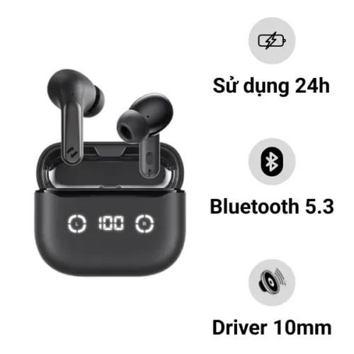 Tai Nghe Chống Ồn HAVIT LIFE NC01T | ANC & 4 Mic ENC, Bluetooth 5.4, Độ Trễ 55ms | Pin 35 Giờ, App Control, Chính Hãng - Hình ảnh 9
