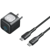 Combo Cốc - Cáp Sạc Nhanh HAVIT UC233, Sạc Nhanh PD 30W + USB-A 30W, Cáp C-C PD 60W - BH 12 Tháng