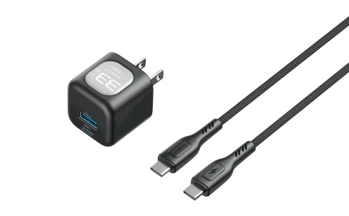 Combo Cốc - Cáp Sạc Nhanh HAVIT UC233, Sạc Nhanh PD 30W + USB-A 30W, Cáp C-C PD 60W - BH 12 Tháng
