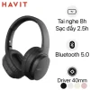 Tai Nghe Headphone HAVIT i62, Driver 40mm, Bluetooth 5.3, Gập Gọn 90, Nghe Đến 20H - Hàng Chính Hãng