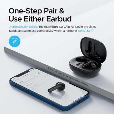 Tai nghe Bluetooth True Wireless SoundPeats Mac 2, In-ear, Driver 12.5mm, Pin 21H, IPX5, Bluetooth 5.0, ENC, Game Mode - Tai nghe <strong>SoundPeats Mac 2</strong> với thiết kế in-ear thể thao, driver 12.5mm, âm thanh Hi-Fi, codec AAC/SBC. Pin 4.2H (tai nghe), 21H (với hộp sạc), sạc USB-C. IPX5 chống nước, micro kép ENC, Bluetooth 5.0, Game Mode độ trễ thấp. Bảo hành 12 tháng, lý tưởng nghe nhạc, chơi game, tập luyện.
