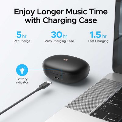 Tai nghe Bluetooth True Wireless SoundPeats Mac 2, In-ear, Driver 12.5mm, Pin 21H, IPX5, Bluetooth 5.0, ENC, Game Mode - Tai nghe <strong>SoundPeats Mac 2</strong> với thiết kế in-ear thể thao, driver 12.5mm, âm thanh Hi-Fi, codec AAC/SBC. Pin 4.2H (tai nghe), 21H (với hộp sạc), sạc USB-C. IPX5 chống nước, micro kép ENC, Bluetooth 5.0, Game Mode độ trễ thấp. Bảo hành 12 tháng, lý tưởng nghe nhạc, chơi game, tập luyện.
