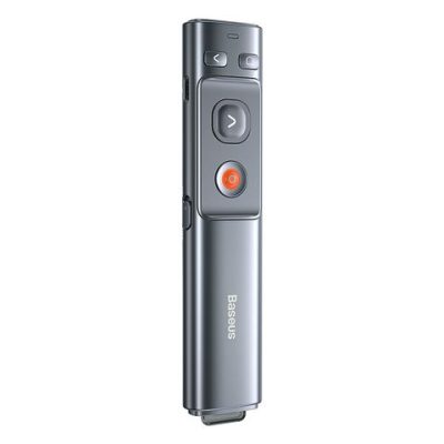 Bút Trình Chiếu Baseus Orange Dot Wireless Presenter (Red Laser) - Nâng tầm chuyên nghiệp cho mọi bài thuyết trình với bút trình chiếu <strong>Baseus Orange Dot Wireless Presenter (Red Laser)</strong>. Được thiết kế tối giản và tinh tế, sản phẩm cho phép bạn điều khiển slide một cách mượt mà từ khoảng cách lên đến 100m. Tia laser màu đỏ rõ nét giúp bạn dễ dàng thu hút và định hướng sự chú ý của khán giả vào những điểm quan trọng. Điểm độc đáo nhất là đầu thu 2 trong 1, tích hợp cả cổng USB-A và Type-C, tương thích với mọi loại laptop từ cũ đến mới nhất mà không cần adapter. Với thiết kế cắm là chạy, <strong>Baseus Orange Dot Wireless Presenter (Red Laser)</strong> là công cụ không thể thiếu cho các giảng viên, doanh nhân và bất kỳ ai muốn làm chủ không gian và truyền tải thông điệp một cách tự tin, ấn tượng.