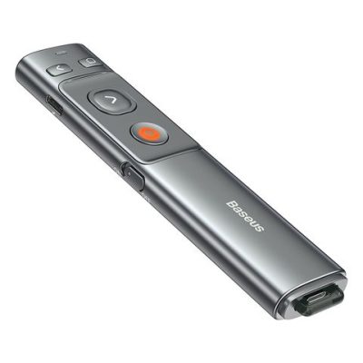 Bút Trình Chiếu Baseus Orange Dot Wireless Presenter (Red Laser) - Nâng tầm chuyên nghiệp cho mọi bài thuyết trình với bút trình chiếu <strong>Baseus Orange Dot Wireless Presenter (Red Laser)</strong>. Được thiết kế tối giản và tinh tế, sản phẩm cho phép bạn điều khiển slide một cách mượt mà từ khoảng cách lên đến 100m. Tia laser màu đỏ rõ nét giúp bạn dễ dàng thu hút và định hướng sự chú ý của khán giả vào những điểm quan trọng. Điểm độc đáo nhất là đầu thu 2 trong 1, tích hợp cả cổng USB-A và Type-C, tương thích với mọi loại laptop từ cũ đến mới nhất mà không cần adapter. Với thiết kế cắm là chạy, <strong>Baseus Orange Dot Wireless Presenter (Red Laser)</strong> là công cụ không thể thiếu cho các giảng viên, doanh nhân và bất kỳ ai muốn làm chủ không gian và truyền tải thông điệp một cách tự tin, ấn tượng.