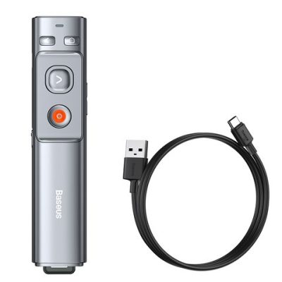 Bút Trình Chiếu Baseus Orange Dot Wireless Presenter (Red Laser) - Nâng tầm chuyên nghiệp cho mọi bài thuyết trình với bút trình chiếu <strong>Baseus Orange Dot Wireless Presenter (Red Laser)</strong>. Được thiết kế tối giản và tinh tế, sản phẩm cho phép bạn điều khiển slide một cách mượt mà từ khoảng cách lên đến 100m. Tia laser màu đỏ rõ nét giúp bạn dễ dàng thu hút và định hướng sự chú ý của khán giả vào những điểm quan trọng. Điểm độc đáo nhất là đầu thu 2 trong 1, tích hợp cả cổng USB-A và Type-C, tương thích với mọi loại laptop từ cũ đến mới nhất mà không cần adapter. Với thiết kế cắm là chạy, <strong>Baseus Orange Dot Wireless Presenter (Red Laser)</strong> là công cụ không thể thiếu cho các giảng viên, doanh nhân và bất kỳ ai muốn làm chủ không gian và truyền tải thông điệp một cách tự tin, ấn tượng.