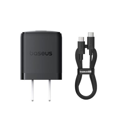 Bộ sạc hiệu Baseus Palm 1C 20W US - Kèm cáp USB-C to USB-C 1m