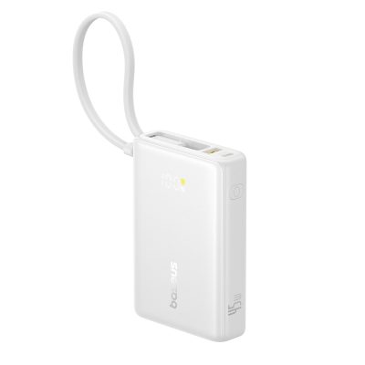 Sạc dự phòng hiệu Baseus PicoGo Digital Display with Built-in USB-C Cable 10000mAh 45W - Khám phá sức mạnh đáng kinh ngạc trong một thân hình siêu nhỏ gọn với <strong>Baseus PicoGo Digital Display</strong>. Đây là cuộc cách mạng trong thế giới sạc dự phòng, mang đến công suất 45W mạnh mẽ, đủ sức sạc nhanh cho cả laptop như MacBook Air, tablet và điện thoại. Với dung lượng 10000mAh và sợi cáp USB-C tích hợp sẵn, bạn sẽ không bao giờ phải lo lắng về việc quên cáp hay hết pin. Màn hình LED kỹ thuật số hiển thị chính xác % pin còn lại, giúp bạn luôn chủ động. Siêu di động, mạnh mẽ và tiện lợi, <strong>Baseus PicoGo Digital Display</strong> là nguồn năng lượng lý tưởng cho người dùng công nghệ năng động, yêu thích sự tối giản.
