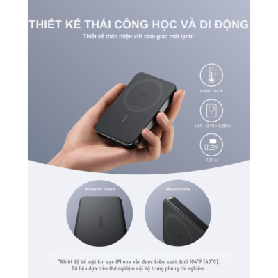 Pin Sạc Dự Phòng Anker MagGo 10.000mAh 30W A1664 Qi2 15W Ultra-Slim - A1664 - <strong>Pin Sạc Dự Phòng Anker MagGo A1664</strong> 10.000mAh, sạc nhanh 30W qua USB-C, sạc không dây Qi2 15W cho iPhone 12/13/14/15/16. Thiết kế siêu mỏng (14,7mm), trọng lượng 200g, lý tưởng cho di chuyển. <strong>A1664</strong> dùng 75% vật liệu tái chế, sạc nhanh, an toàn. )