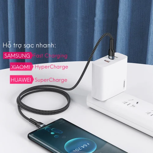 Dây sạc nhanh type C PD100W chính hãng Remax RC-172 dành cho điện thoại Samsung Huawei Xiaomi bện vải siêu bền - Hình ảnh 5