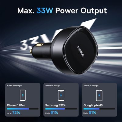 Tẩu Sạc Nhanh Baseus Enjoyment Retractable 2-in-1 C+C 33W - Bạn có mệt mỏi với mớ dây cáp sạc rối rắm trong xe hơi? Tẩu sạc <strong>Baseus Enjoyment Retractable 2-in-1 C+C 33W</strong> là giải pháp hoàn hảo cho một không gian nội thất gọn gàng và hiện đại. Sản phẩm tích hợp một cáp sạc Type-C có thể kéo dài và tự động thu gọn, loại bỏ hoàn toàn tình trạng dây cáp lằng nhằng. Với tổng công suất 33W mạnh mẽ, tẩu sạc cung cấp sạc nhanh PD cho iPhone 15, iPad và các thiết bị Android qua cả cáp rút và cổng Type-C rời. Giờ đây bạn có thể sạc đồng thời 2 thiết bị một cách nhanh chóng và tiện lợi. Hãy nâng cấp trải nghiệm lái xe của bạn với <strong>Baseus Enjoyment Retractable 2-in-1 C+C 33W</strong>.