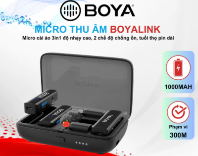 Micro Cài Áo Không Dây BOYALINK 3in1 Đa Năng Chính Hãng