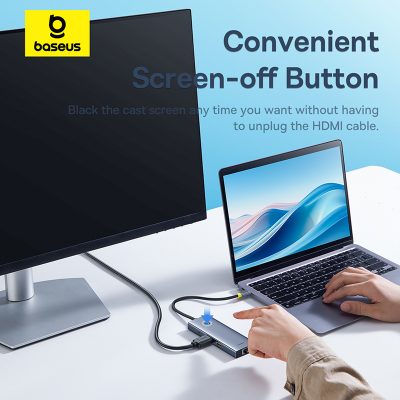 Thiết bị mở rộng hiệu Baseus UltraJoy Series 7-Port Docking Station - Nâng cấp toàn diện không gian làm việc của bạn với <strong>Baseus UltraJoy Series 7-Port Docking Station</strong>. Đây là giải pháp tối thượng giúp biến chiếc laptop Type-C mỏng nhẹ thành một trạm làm việc chuyên nghiệp, mạnh mẽ. Với 7 cổng kết nối thiết yếu: HDMI xuất hình ảnh 4K@60Hz siêu mượt, 3 cổng USB 3.0 tốc độ cao 5Gbps, khe đọc thẻ SD/TF tiện lợi cho nhiếp ảnh gia và nhà sáng tạo nội dung, cùng cổng sạc nhanh PD 100W. Thiết kế từ hợp kim nhôm sang trọng, tản nhiệt hiệu quả, trạm kết nối <strong>Baseus UltraJoy Series 7-Port Docking Station</strong> là trung tâm chỉ huy, giúp bạn tối ưu hóa hiệu suất, giải phóng sự sáng tạo và làm việc không giới hạn.