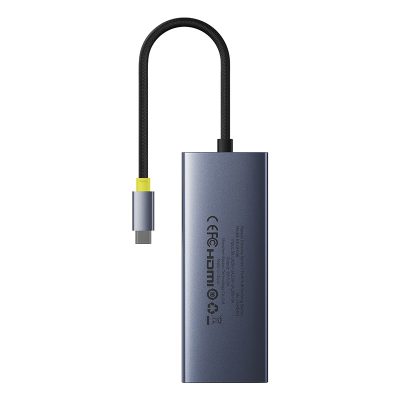 Thiết bị mở rộng hiệu Baseus UltraJoy Series 7-Port Docking Station - Nâng cấp toàn diện không gian làm việc của bạn với <strong>Baseus UltraJoy Series 7-Port Docking Station</strong>. Đây là giải pháp tối thượng giúp biến chiếc laptop Type-C mỏng nhẹ thành một trạm làm việc chuyên nghiệp, mạnh mẽ. Với 7 cổng kết nối thiết yếu: HDMI xuất hình ảnh 4K@60Hz siêu mượt, 3 cổng USB 3.0 tốc độ cao 5Gbps, khe đọc thẻ SD/TF tiện lợi cho nhiếp ảnh gia và nhà sáng tạo nội dung, cùng cổng sạc nhanh PD 100W. Thiết kế từ hợp kim nhôm sang trọng, tản nhiệt hiệu quả, trạm kết nối <strong>Baseus UltraJoy Series 7-Port Docking Station</strong> là trung tâm chỉ huy, giúp bạn tối ưu hóa hiệu suất, giải phóng sự sáng tạo và làm việc không giới hạn.